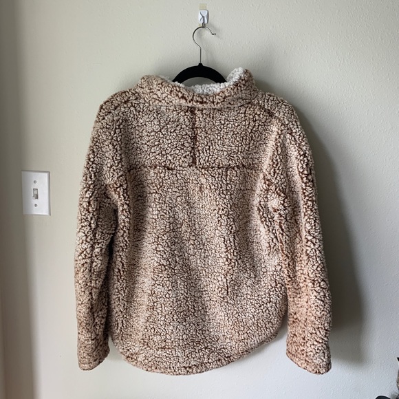Altar’d State fuzzy brown Sherpa pullover - Picture 2 of 3